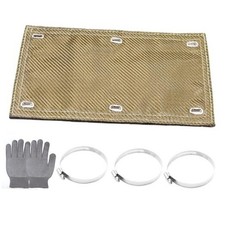 6" x 12" Exhaust Heat Shield,Titanium Pipe Shield, 2 layer Material Heat