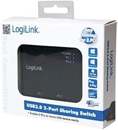 LogiLink UA0216 Sharing Switch/Hub with 2 x Ports - 第 3/4 張圖片