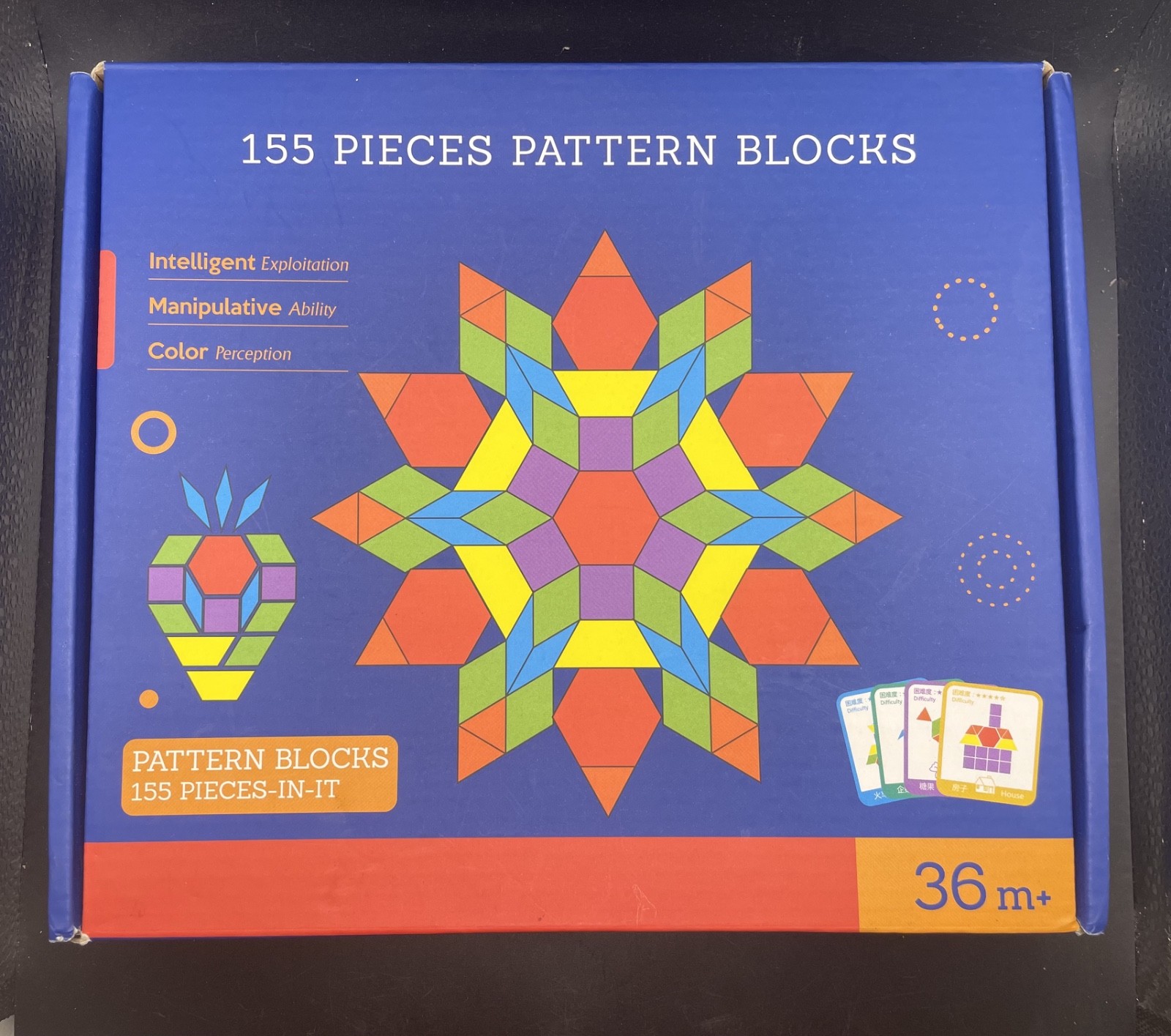 GEMEM Educational Blocks 155-Piece Wooden Tangram Jigsaw Puzzle Toy