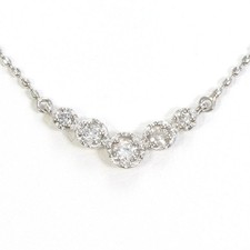 Platinum 900 850 Necklace Diamond About2.1g About41cm Free shipping Used
