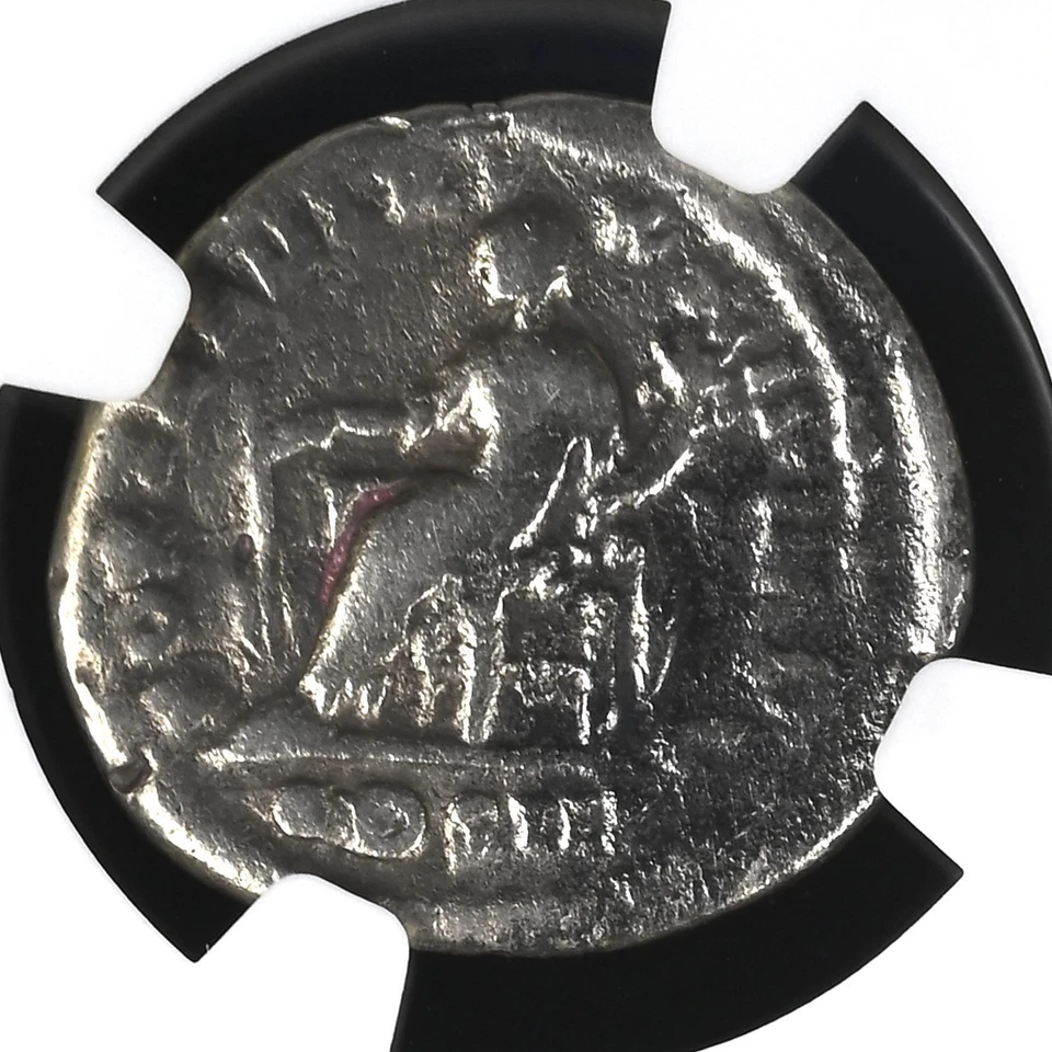 Império Romano Marco Aurélio AR Denário de Prata AD 161-180 NGC CERTIFICADO GENUÍNO - Imagem 3 de 4