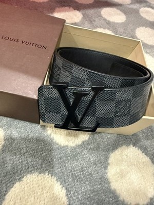 Louis Vuitton LV Initiales Belt Mens Black (M9808) Damier Graphite $615 85  34