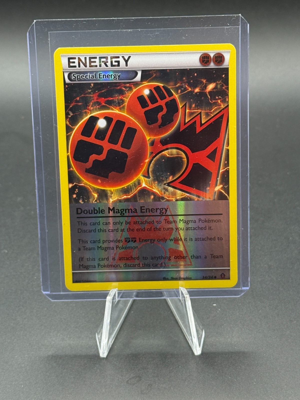 Pokémon Double Magma Energy 34/34 Reverse Holo Double Crisis NM