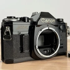All Works [Exc] Canon AE-1 35mm SLR Film Camera Black Body From JAPAN G
