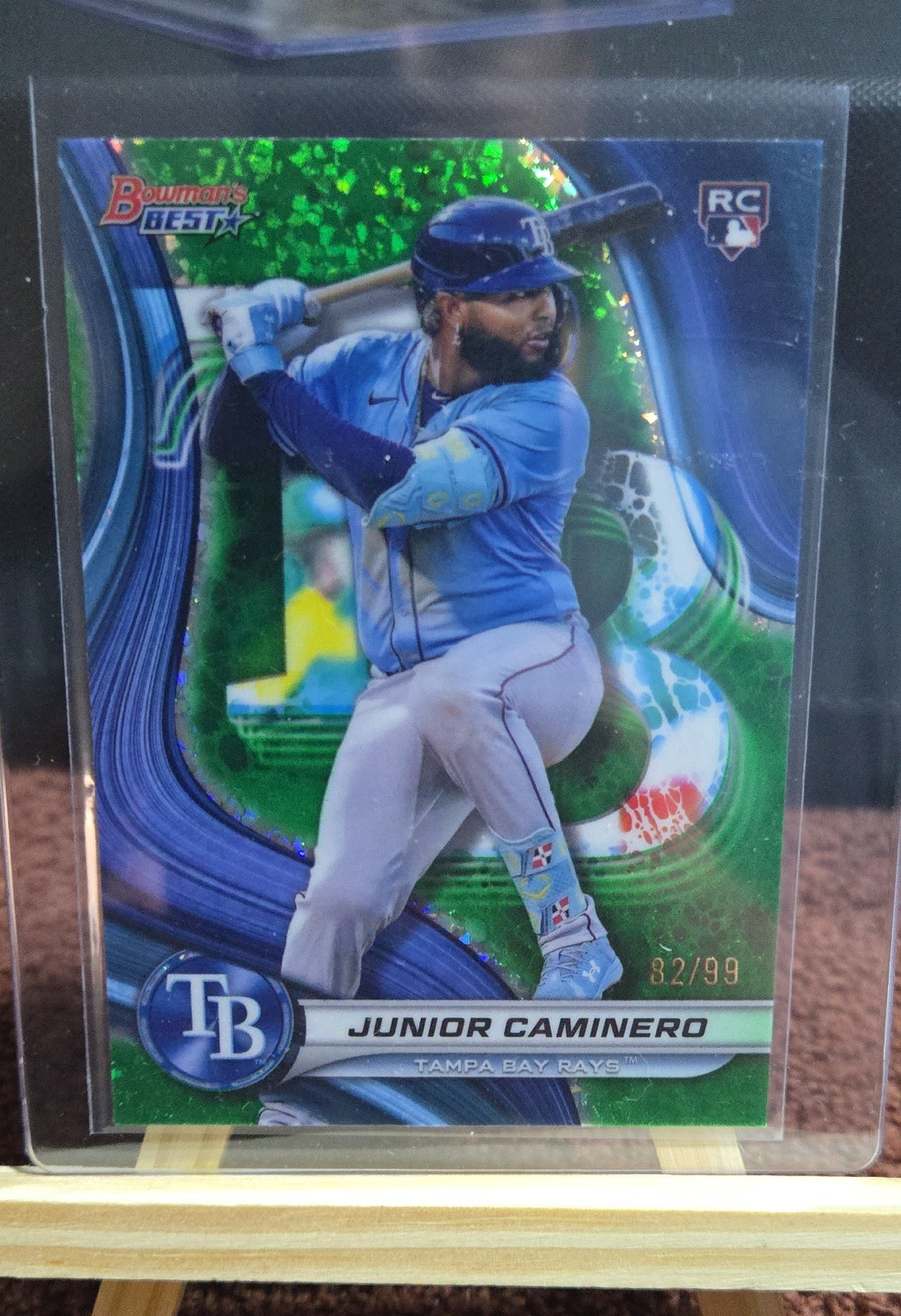 2024 Bowman's Best - Junior Caminero #62 Green Mini-Diamond Refractor /99 (RC)