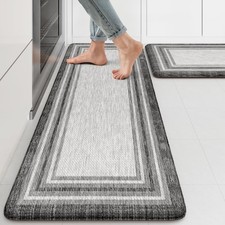 Anti Fatigue Kitchen Mats for Floor 2 Piece,17"x47" 17"x29" Farmhouse Kitchen...