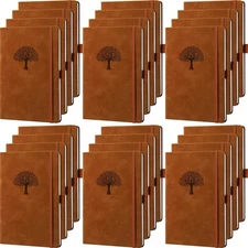24 Pack Leather Notebook Journals Bulk 5.7" x 8.3" Harder Cover A5 Journals f...