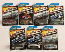 2014 / 2015 Hot Wheels Fast & Furious Walmart Exclusive Set of 7 With Protectors
