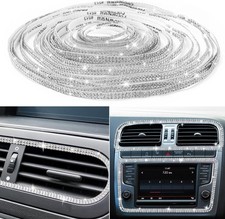 Bling Butterfly Mesh Diamond Car Stickers 2Pcs Self-Adhesive Interior Kit Shiny.