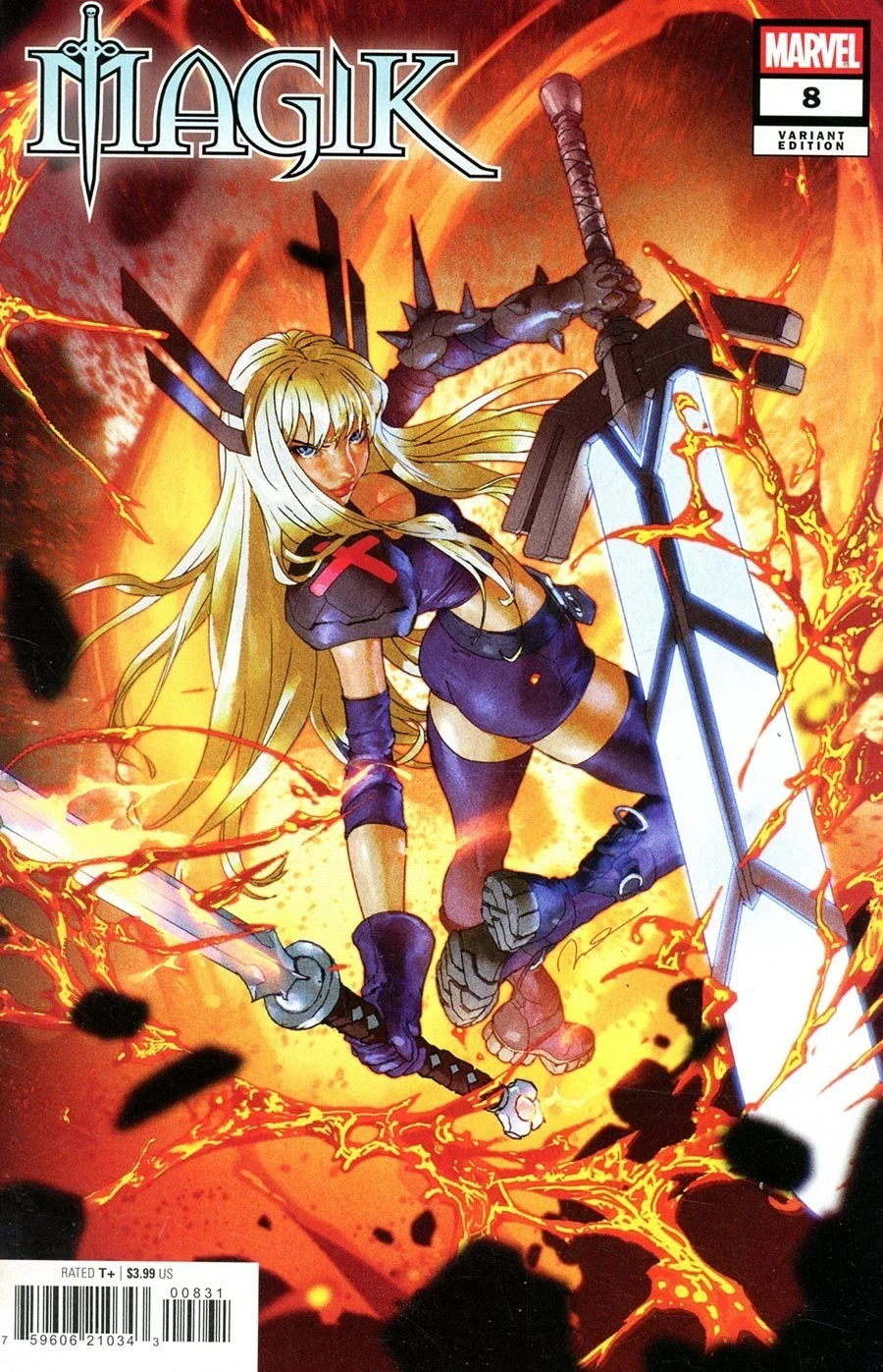 MAGIK #8 VARIANT COVER BY GERALD PAREL NM MARVEL COMICS 2025