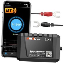 BM300 12V Battery Monitor, Bluetooth 4.0 Automotive Voltmeter with Black