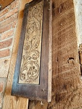 Antike Holztafel Wandpanel mit Kunst florale Schnitzereien
