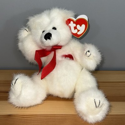Ty Attic Treasures Amore the Polar Bear 8'' White Plush I Love You 1993 With Tag