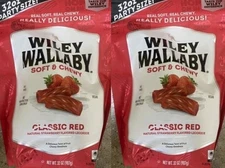 Wiley Wallaby Soft Chewy Classic Red STRAWBERRY Australian Licorice 32 oz 2 PACK