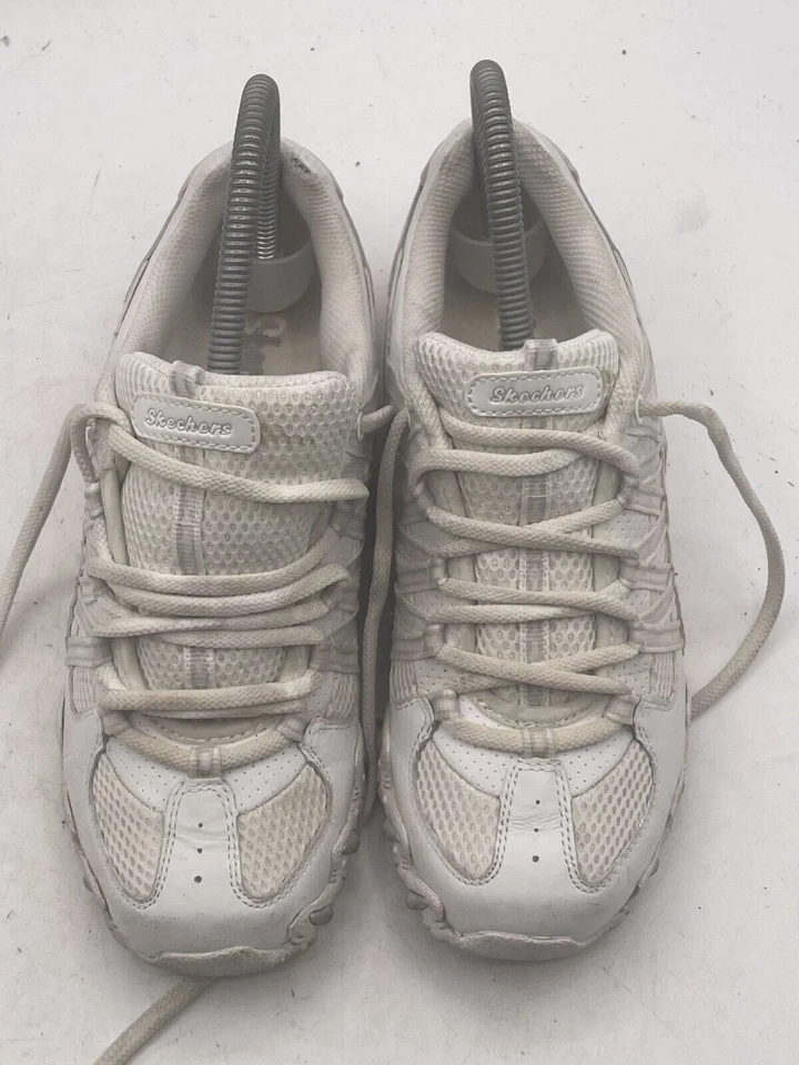 Skechers Compulsions Para Mujer Talla 6.5 Blanco Totalmente Activo Polvo Puff Cuero Foto 4 de 4