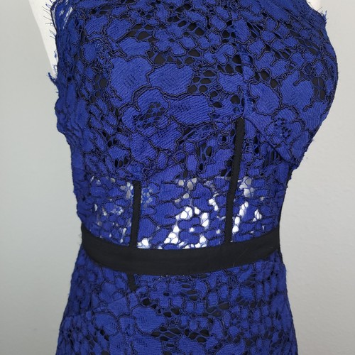 NBD Spitzen Cutout Neckholder Mini Party Kleid Korsett Rücken dunkel royalblau Gr. S/XS - Bild 5 von 23