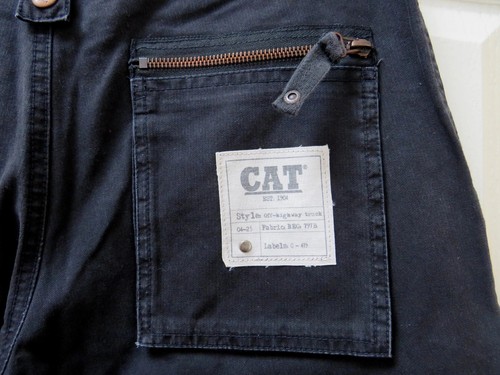 CAT Caterpillar Jorts Shorts Size 10 Black Denim Workwear Utility Chore Mid Rise - Picture 2 of 6