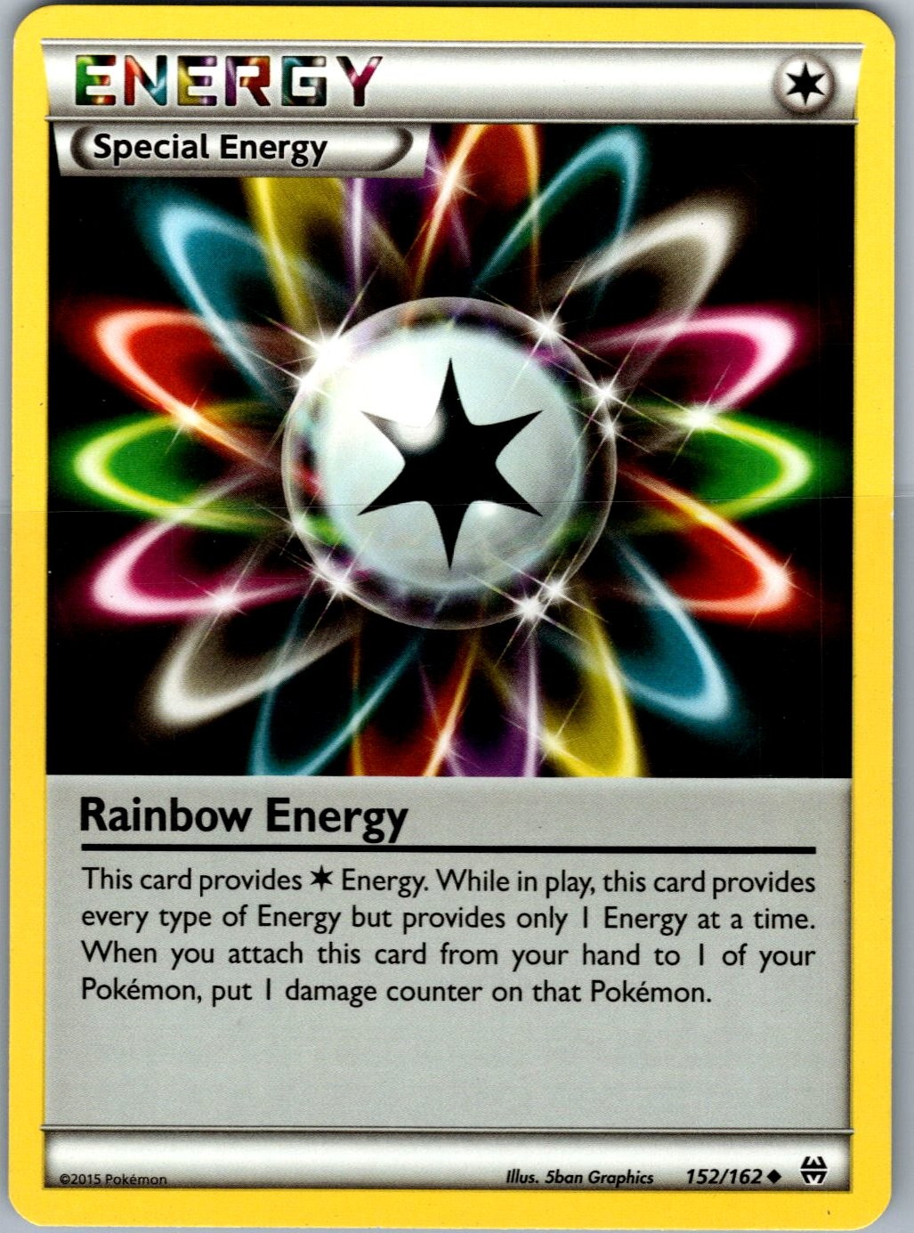 Rainbow Energy XY - BREAKthrough 152/162 MP-LP Pokémon Card