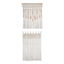 Rideau en macramé pour porte et fenêtre, Boho, pour chambre à coucher, toile