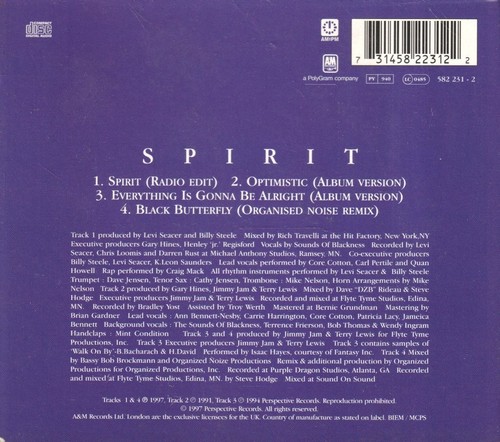 Sounds of Blackness Spirit CD UK A&m 1994 single digipak 5822312 - Bild 2 von 2