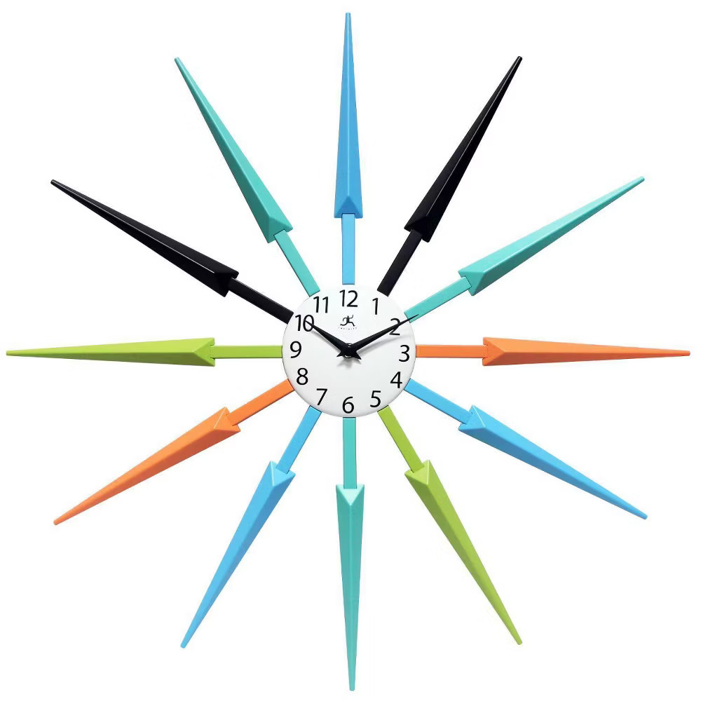 24.5" Celeste Wall Clock Blue/Green/Orange Infinity Instruments