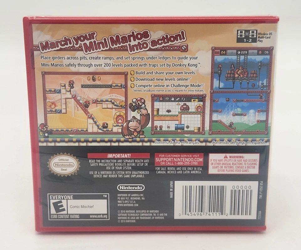 Mario vs. Donkey Kong: Mini-Land Mayhem (Nintendo DS, 2011) New Sealed US Ver. - Image 2 of 4