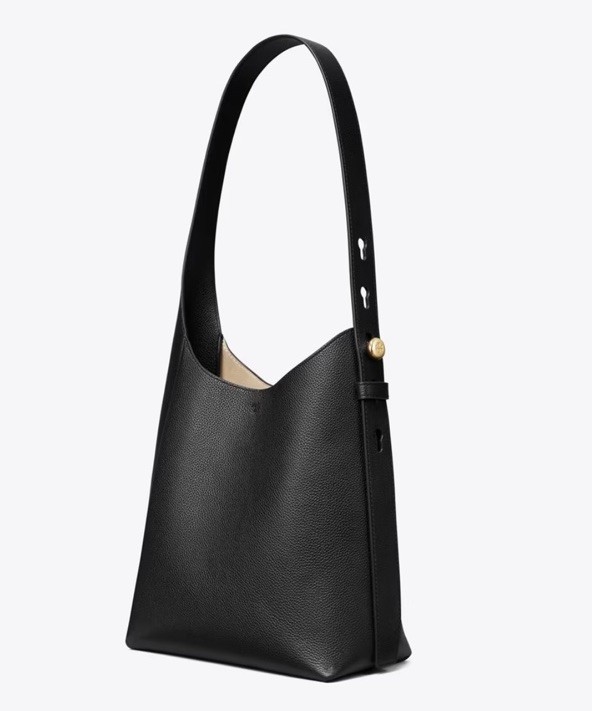 NEW TORY BURCH Black Leather SMALL Romy Tote Bag