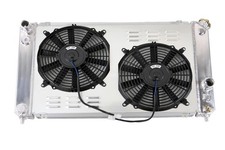 racing 4 Row Aluminum Radiator shroud fan For 1986-05 Chevy Blazer