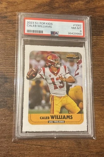 CALEB WILLIAMS ROOKIE SPORTS ILLUSTRATED FOR KIDS SI USC #1 PICK 2023 PSA 8