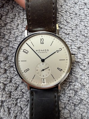 NOMOS Tangente Datum 38   Box & Papers   In-House Movement   Extra OEM Strap!