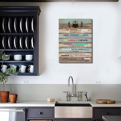 Art Scripture Bible Verse Wall Art Christian Canvas Art for Office Bathroom Bedr - Picture 2 of 9