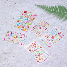 5 Sheets Sticker Rhinestones Phone Decoration Scrapbooking Stickers