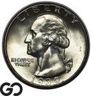 1939-D Washington Quarter, Lustrous Gem BU++