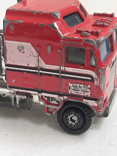 Vintage Yatming 1404 Diecast 1/87 BJ & Bear Red Kenworth K100 Semi Tractor Cab - Picture 6 of 12