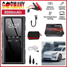 8000mAh Auto Starthilfe Jump Starter Ladegerät 12V KFZ Booster Luftkompressor DE