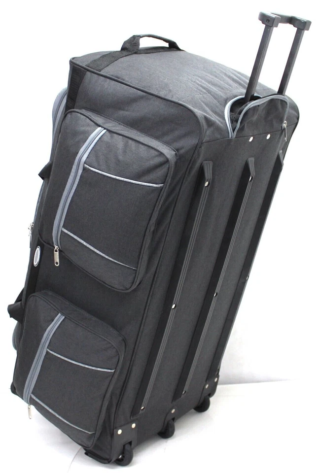 Large 34" Travel Luggage Wheeled Bag Trolley Holdall Suitcase Duffel Cargo Case - Image 3 of 4