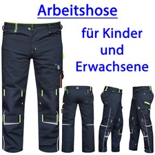 Arbeitshose Berufshose Bundhose Schutzhose Kinder schwarz Maler Größe 128-6XL !!