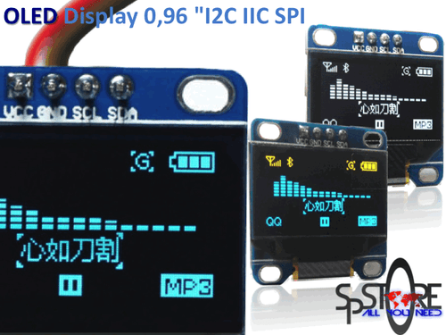0.96" I2C IIC SPI 128X64 OLED LCD LED Display Module for Arduino BLUE SSD1306