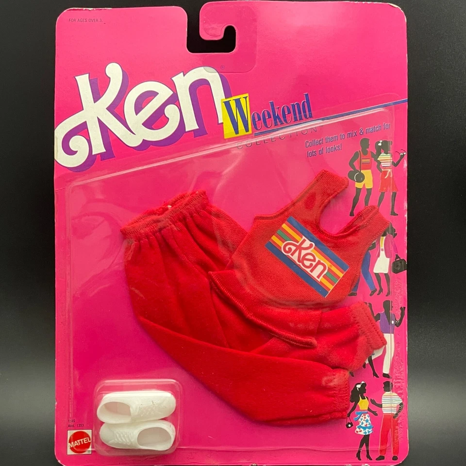 Mattel Ken Weekend Collection 1988 Juego Completo de 4 piezas Nuevo Antiguo Stock Hecho en China Foto 4 de 4