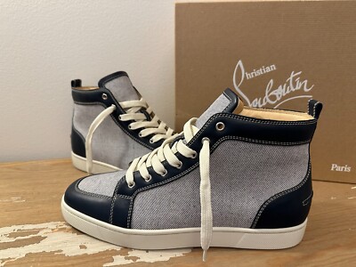 CHRISTIAN LOUBOUTIN Louis Orlato Flat Navy Blue 45 12 + Box! | eBay