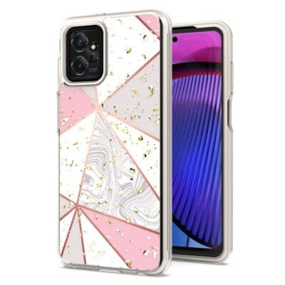 Karat Series Hybrid Case for Motorola Moto G Power 5G 2023 - Marble Pink White