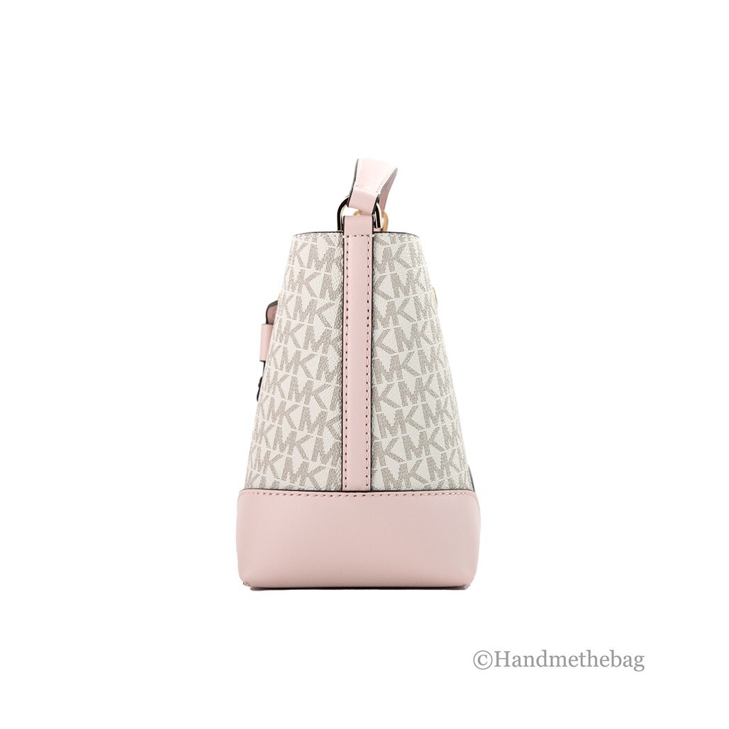 Michael Kors Mercer Small Powder Blush Multi PVC Bucket Crossbody 