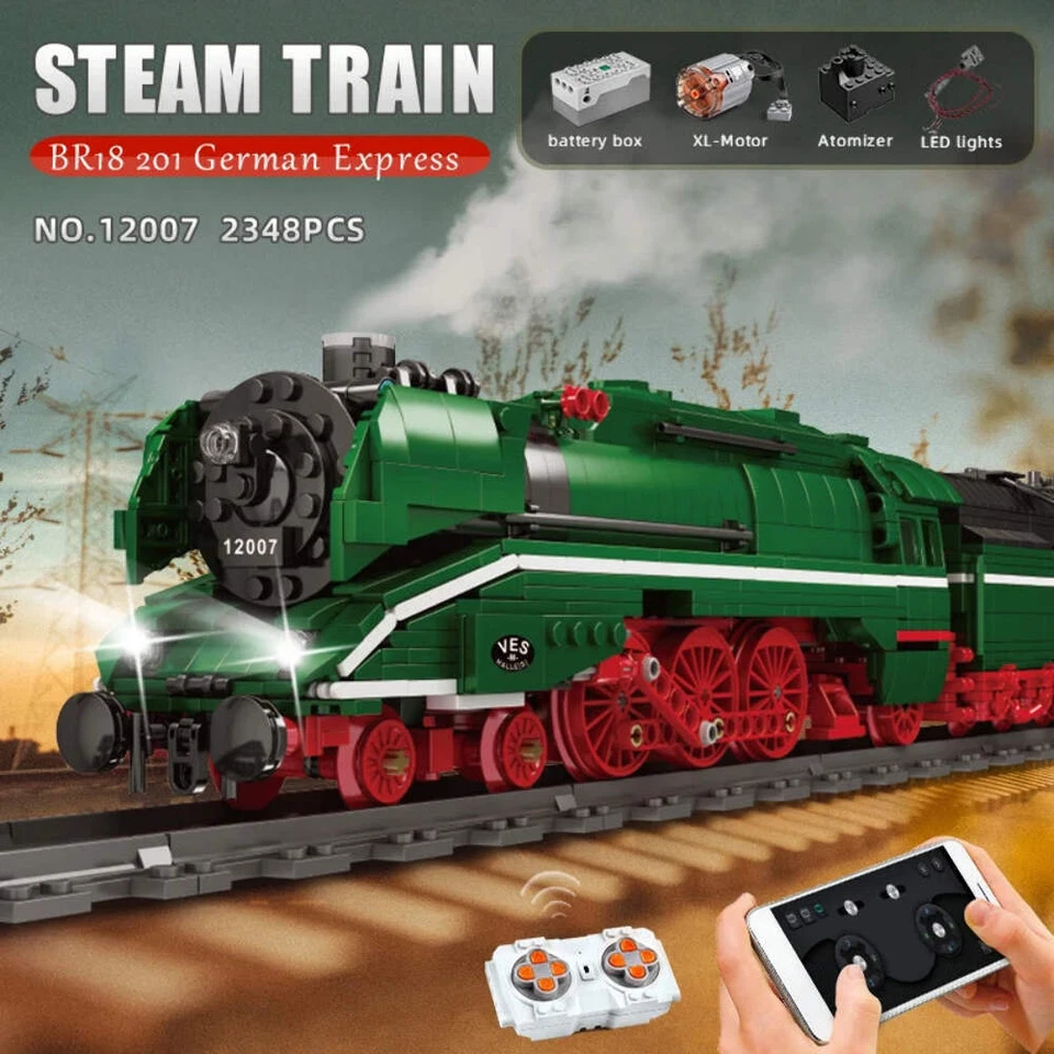 Remote Control Motorized BR18 201 German Express Train Model Building Blocks Kid - Image 2 of 4