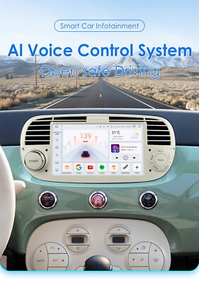 4+32G 9'' Android 12 CarPlay Car Stereo Radio GPS for Fiat 500 2007-2015 DSP RDS