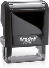 Trodat 4911 Custom Address Stamp - 9/16" x 1-1/2" - Multiple Ink Colors Availabl