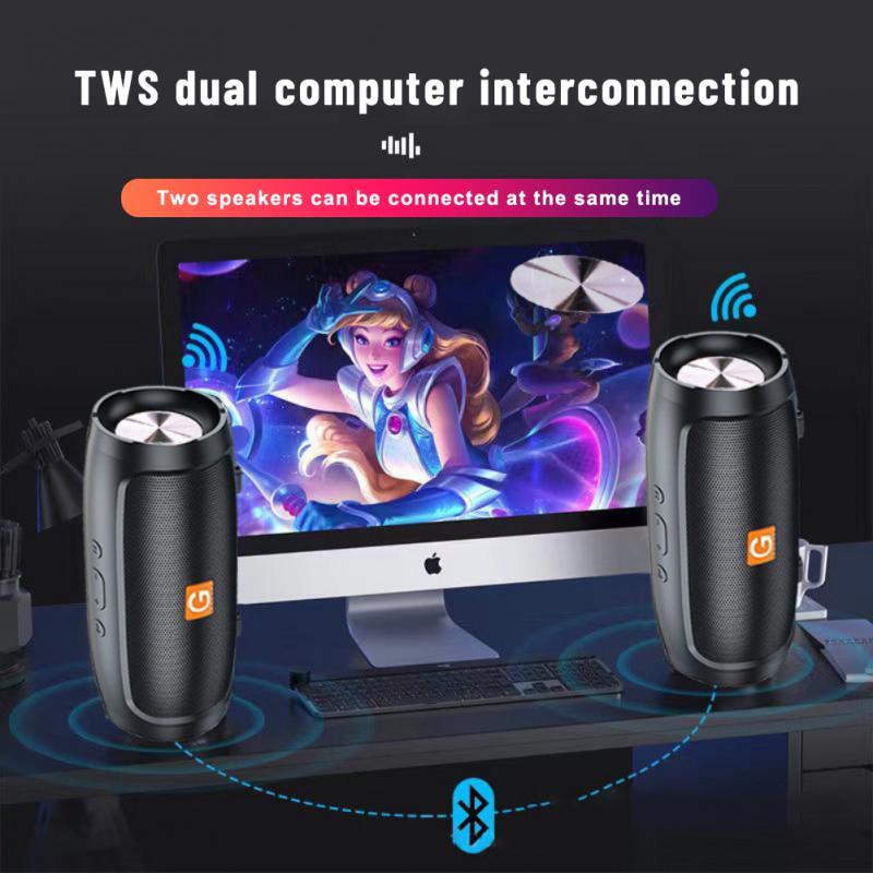 Portable Outdoor Mini Hifi Speaker with Colorful LED Lights and Powerful Sound
