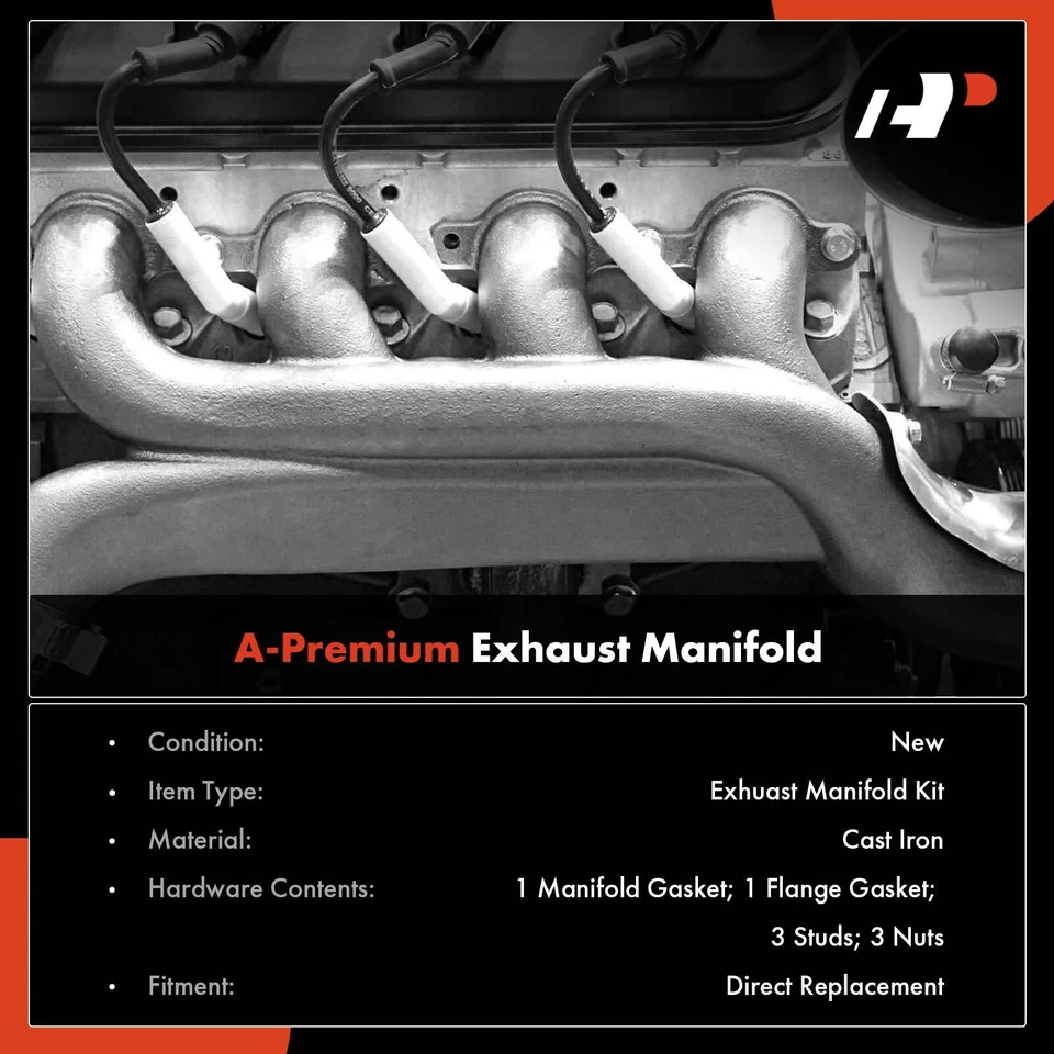 Colector de escape derecho con junta para Chevy Express 1500 2500 GMC Savana 3500 Foto 2 de 4