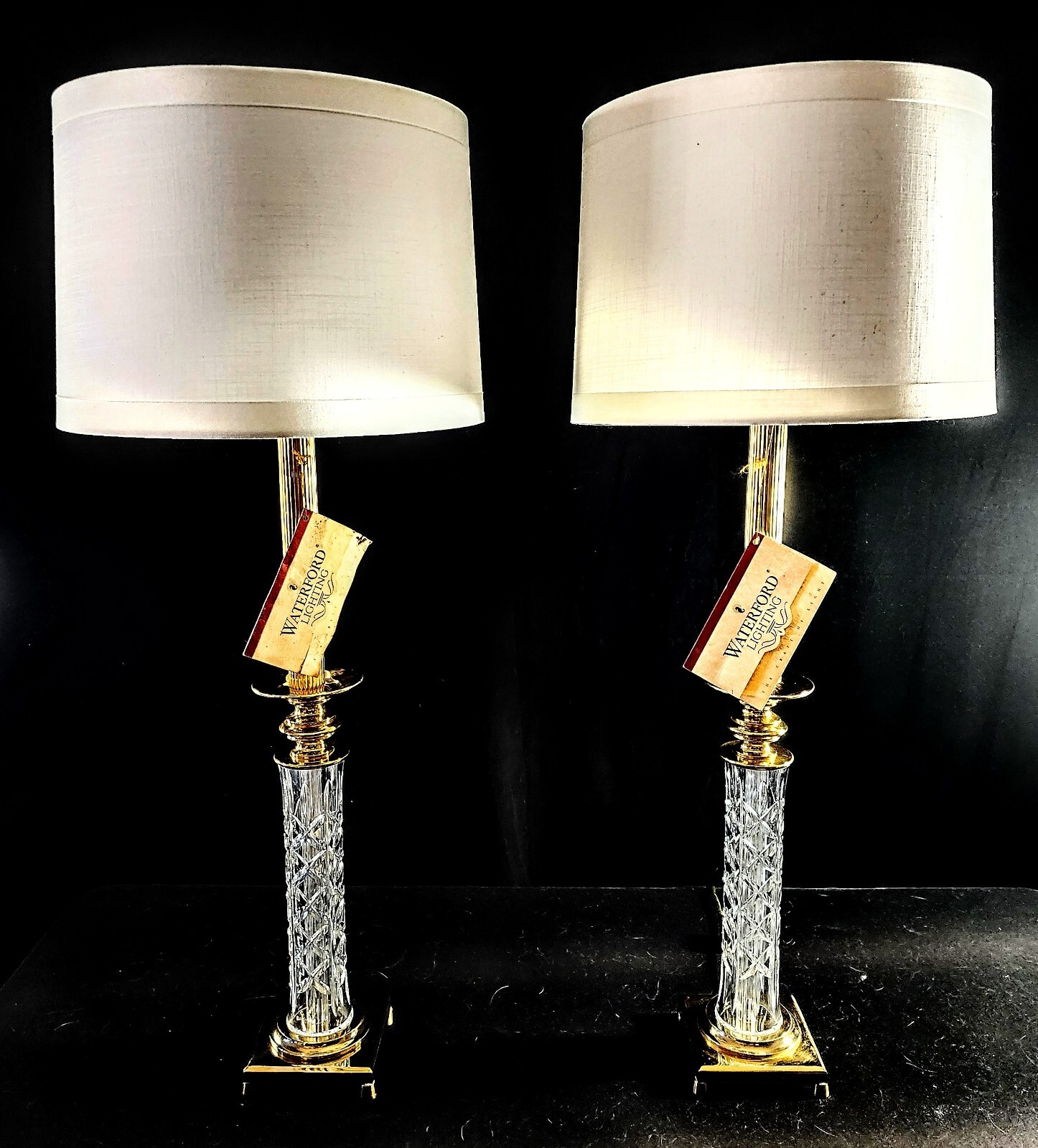 Waterford Killarney (Kinsale) Set of Two (2) Fine Cut Crystal Buffet