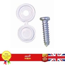 Image of Number Plate Cap & Screw Colour White WOT-NOTS PWN100 (SelfTap Screw & Cap)