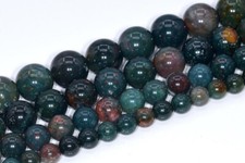 Natural Dark Green Bloodstone Bead AAA Round Loose Beads 4-5/6-7/8-9/10MM